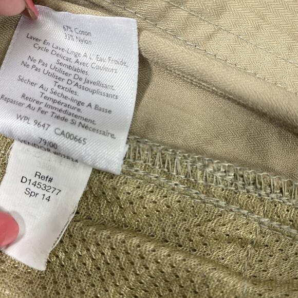 Eddie Bauer Khaki Shorts Mens Size 30 Bermuda 10" Inseam Pockets Hiking Outdoors - Picture 6 of 12